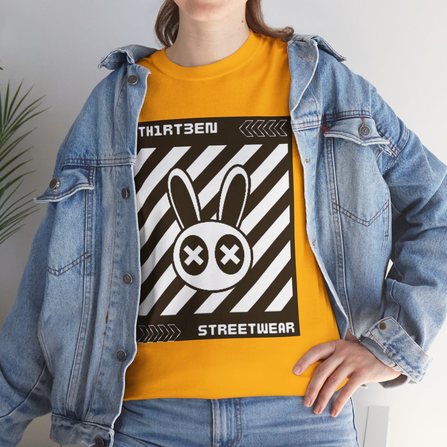Streetwear Graphic Tee with Bunny Design, Unisex Casual Shirt, Urban Style Shirt, Festival Fashion Top, Gifts for Trendsetters