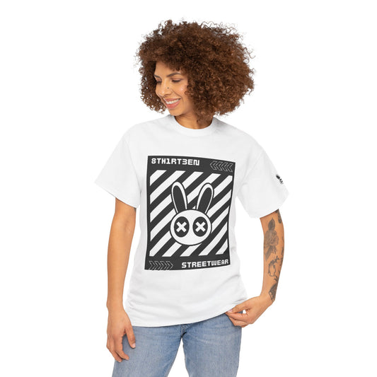 Streetwear Graphic Tee with Bunny Design, Unisex Casual Shirt, Urban Style Shirt, Festival Fashion Top, Gifts for Trendsetters